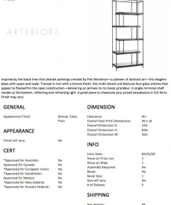 Arteriors Home New Arrivals Daniel Etagere