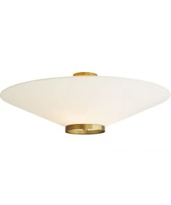 Arteriors Home Decker Semi Flush Antique Brass