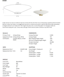 Arteriors Home Decker Semi Flush Antique Brass 17 Arteriors Home Decker Semi Flush Antique Brass