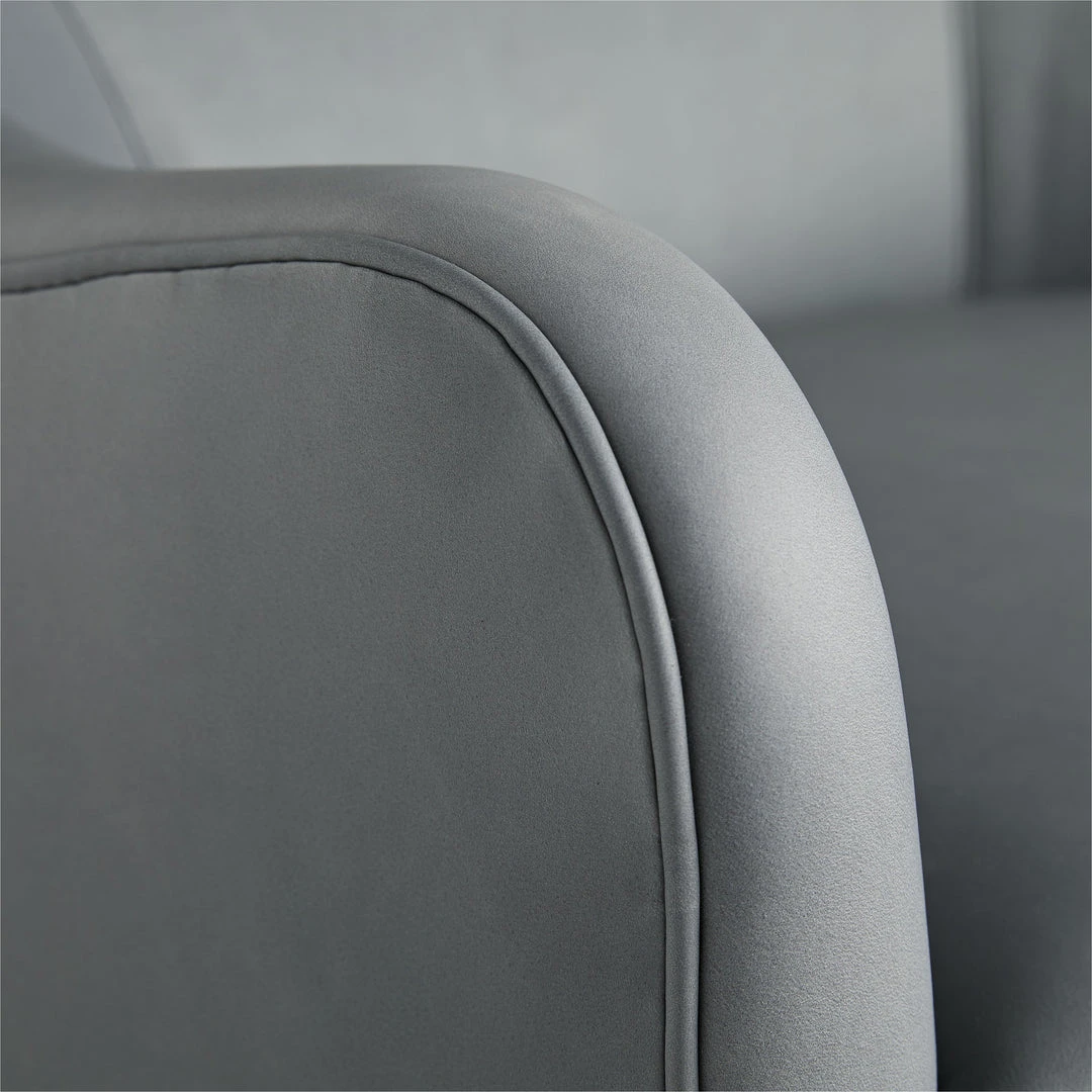 Arteriors Home Delfino Chair Grey Leather Swivel 6 Arteriors Home Delfino Chair Grey Leather Swivel