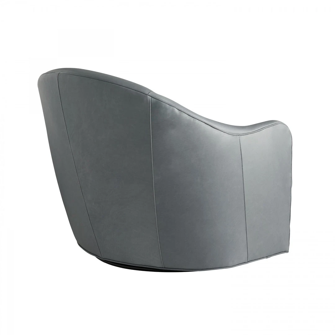 Arteriors Home Delfino Chair Grey Leather Swivel 5 Arteriors Home Delfino Chair Grey Leather Swivel