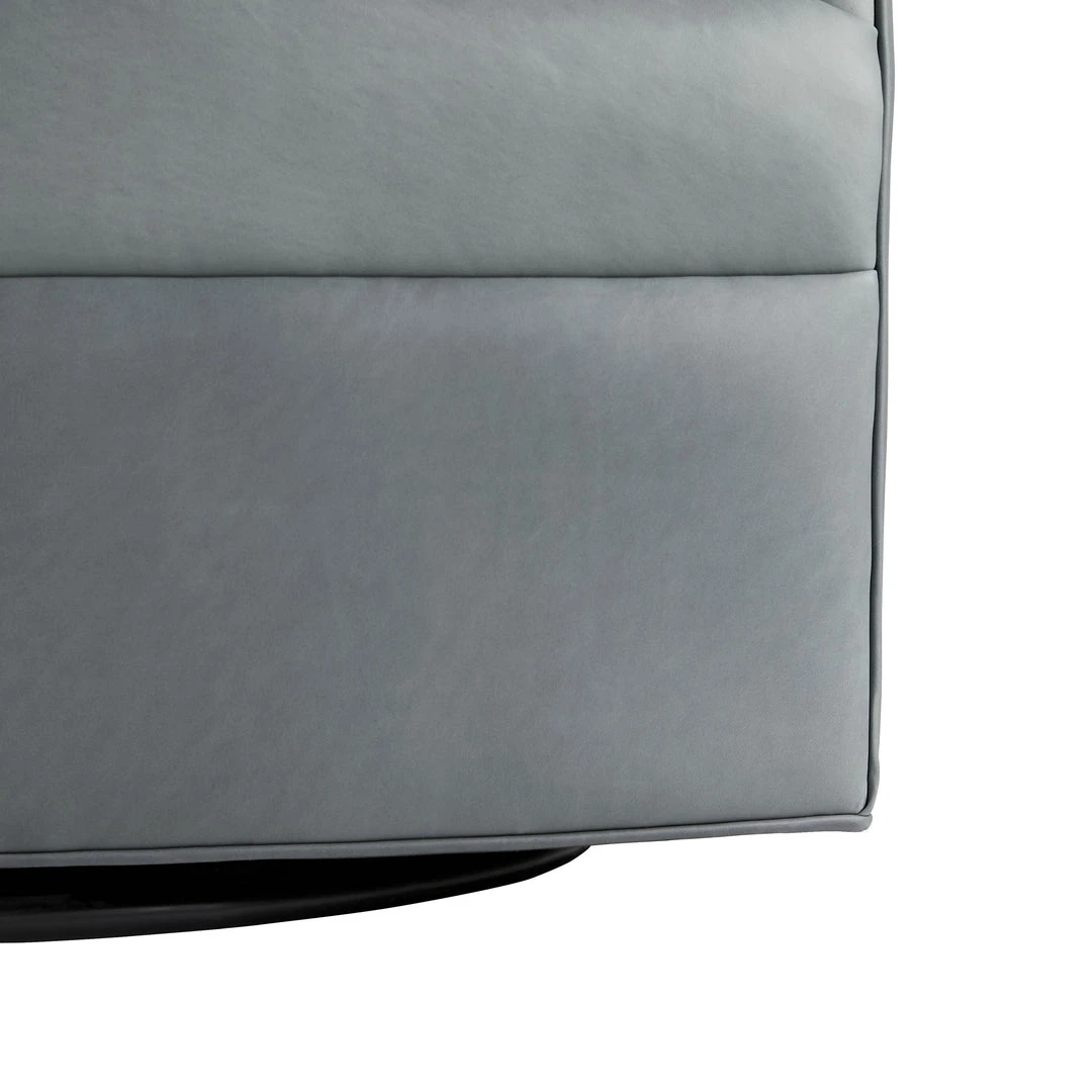 Arteriors Home Delfino Chair Grey Leather Swivel 8 Arteriors Home Delfino Chair Grey Leather Swivel