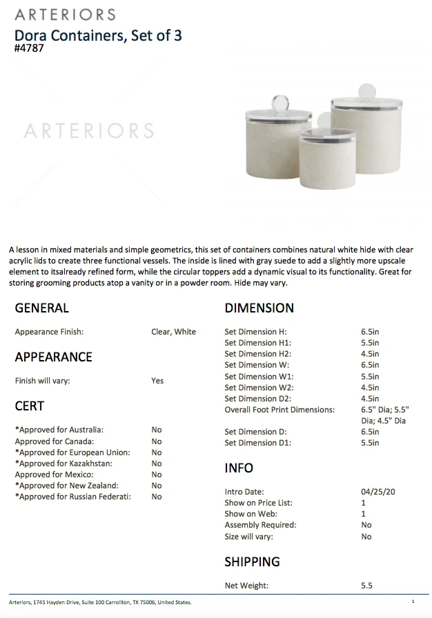 Arteriors Home New Arrivals Dora Containers Set Of Three 8 Arteriors Home New Arrivals Dora Containers Set Of Three