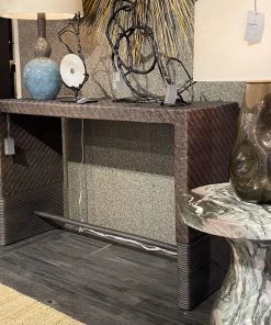 Arteriors Home Dutch Console Grey Rattan