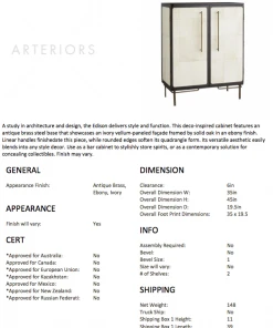 Arteriors Home Edison Cabinet New Arrivals