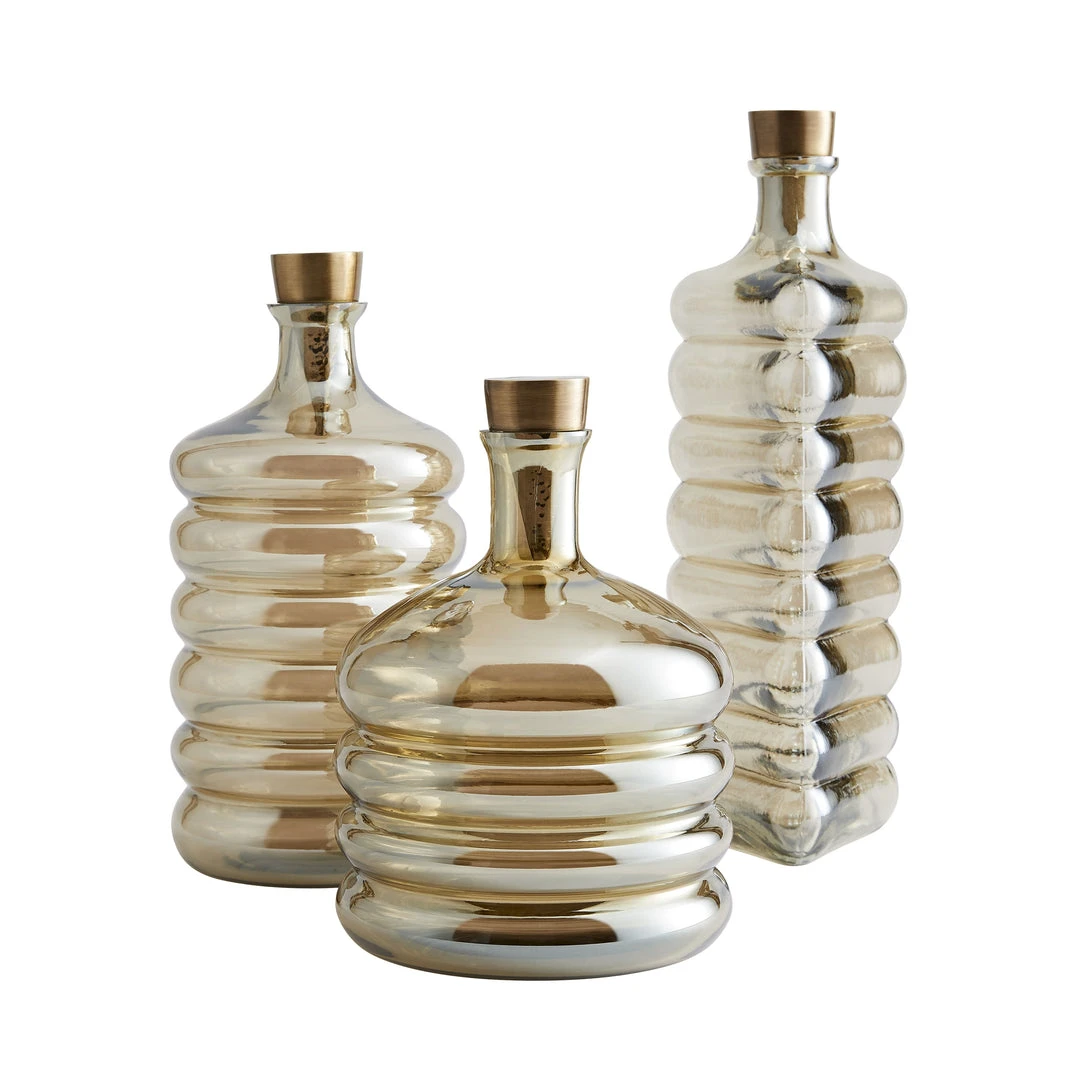 Arteriors Home Fiona Decanters Set Of Three 3 Arteriors Home Fiona Decanters Set Of Three