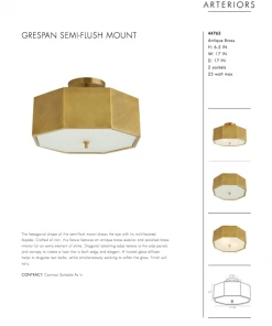 Arteriors Home New Arrivals Grespan Flushmount 15 Arteriors Home New Arrivals Grespan Flushmount