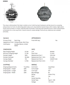 Arteriors Home Gwen Pendant Dark Gray 23 Arteriors Home Gwen Pendant Dark Gray