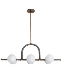 Arteriors Home New Arrivals Harrison Linear Chandelier Heritage Brass
