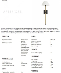 Arteriors Home Havana Single Sconce Bronze 22 Arteriors Home Havana Single Sconce Bronze