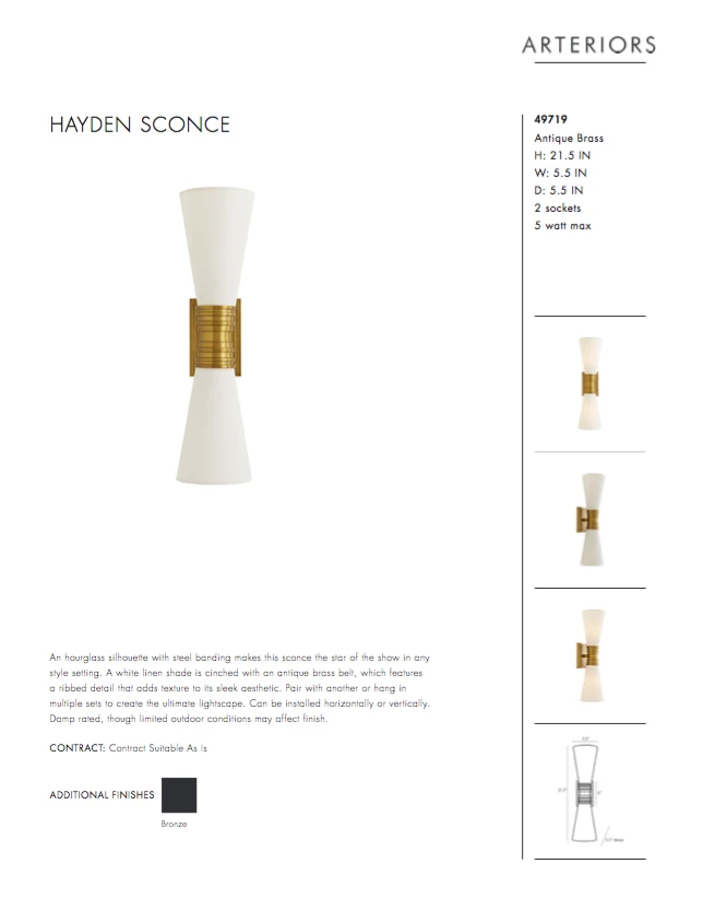 Arteriors Home Hayden Sconce Antique Brass New Arrivals 11 Arteriors Home Hayden Sconce Antique Brass New Arrivals