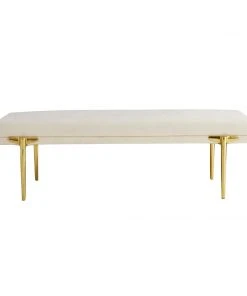 Arteriors Home Andrea Rectangular Bench Muslin