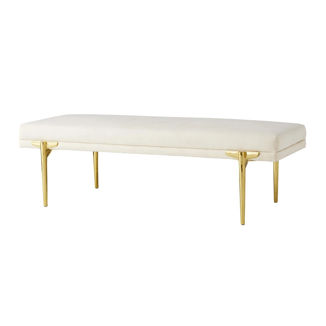 Arteriors Home Andrea Rectangular Bench Muslin