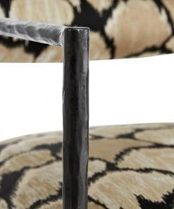 Arteriors Home Barbana Bar Stool Ocelot Embroidery 14 Arteriors Home Barbana Bar Stool Ocelot Embroidery