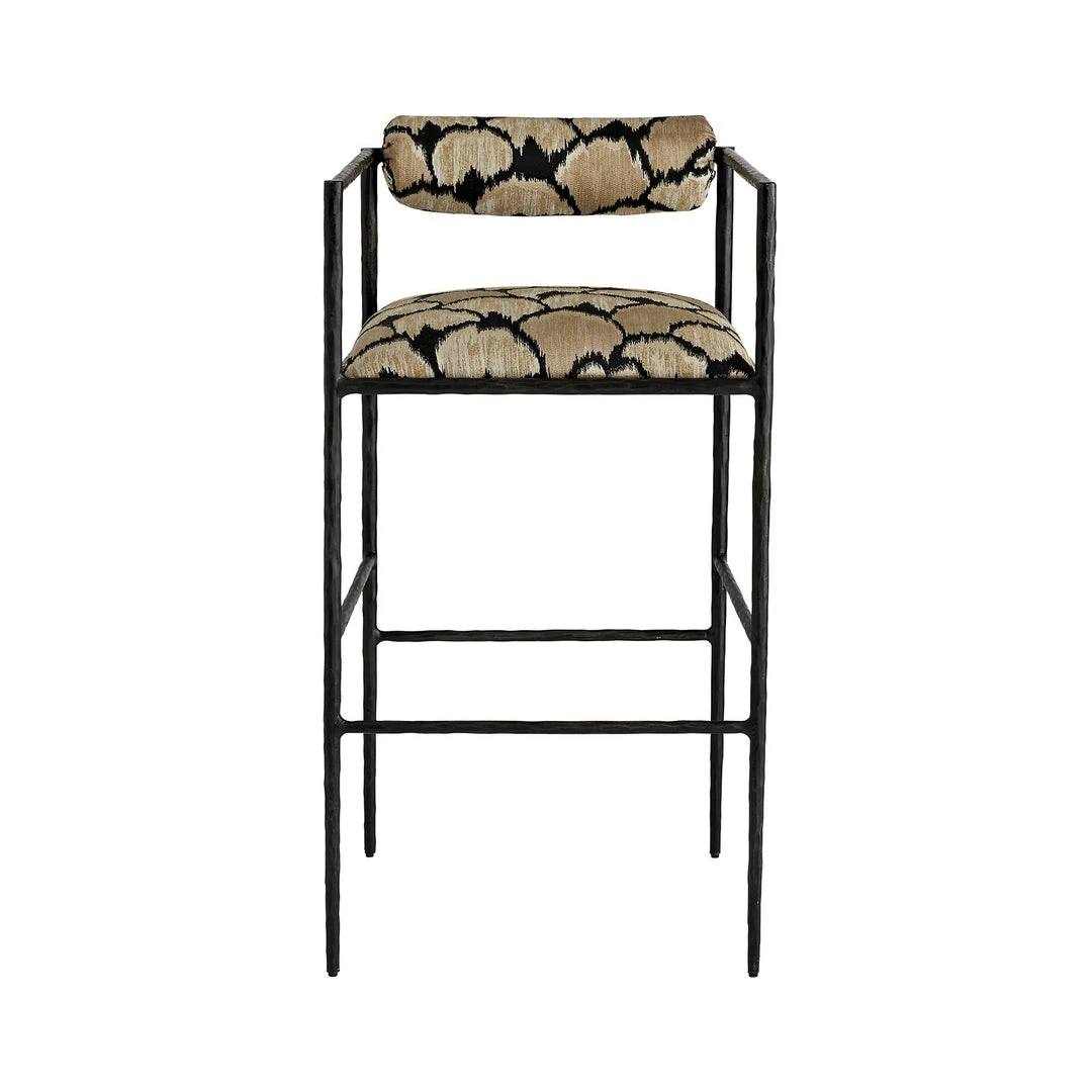 Arteriors Home Barbana Bar Stool Ocelot Embroidery 8 Arteriors Home Barbana Bar Stool Ocelot Embroidery