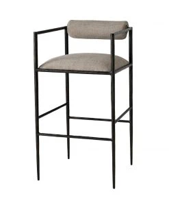 Arteriors Home Barbana Bar Stool Pewter Texture
