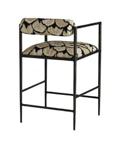 Arteriors Home New Arrivals Barbana Counter Stool Ocelot Embroidery 12 Arteriors Home New Arrivals Barbana Counter Stool Ocelot Embroidery