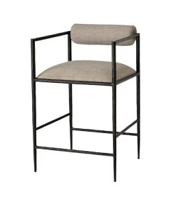 Arteriors Home New Arrivals Barbana Counter Stool Pewter Texture