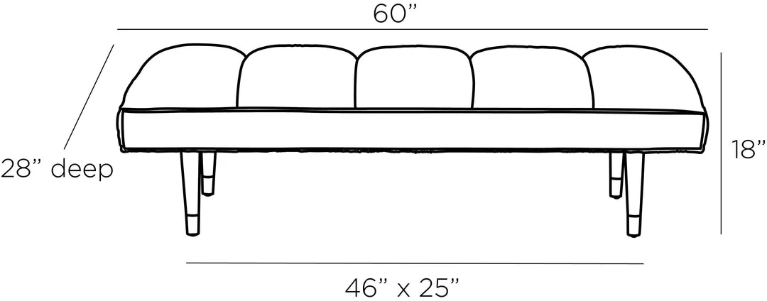 Arteriors Home Christophe Bench Almond Chenille 10 Arteriors Home Christophe Bench Almond Chenille
