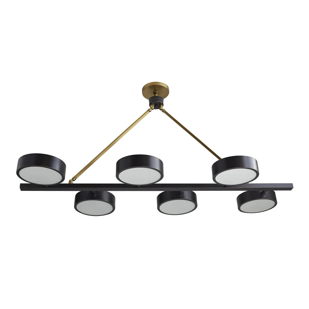 Arteriors Home Linus Linear Chandelier Bronze Frosted Glass 8 Arteriors Home Linus Linear Chandelier Bronze Frosted Glass