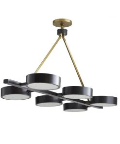 Arteriors Home Linus Linear Chandelier Bronze Frosted Glass