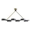 Arteriors Home Linus Linear Chandelier Bronze Frosted Glass 1 Arteriors Home Linus Linear Chandelier Bronze Frosted Glass