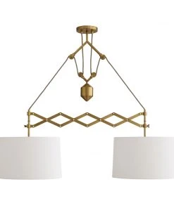 Arteriors Home Pantograph Pendant Antique Brass