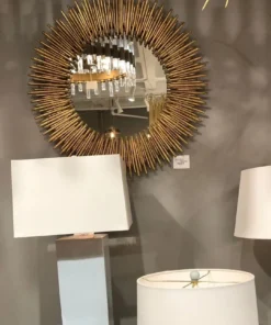 Arteriors Home Prescott Round Mirror Gold Leaf