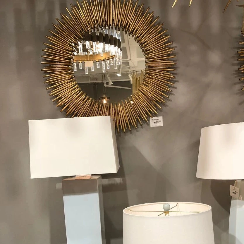 Arteriors Home Prescott Round Mirror Gold Leaf 4 Arteriors Home Prescott Round Mirror Gold Leaf