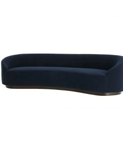 Arteriors Home Turner Sofa Indigo Velvet Dark Walnut