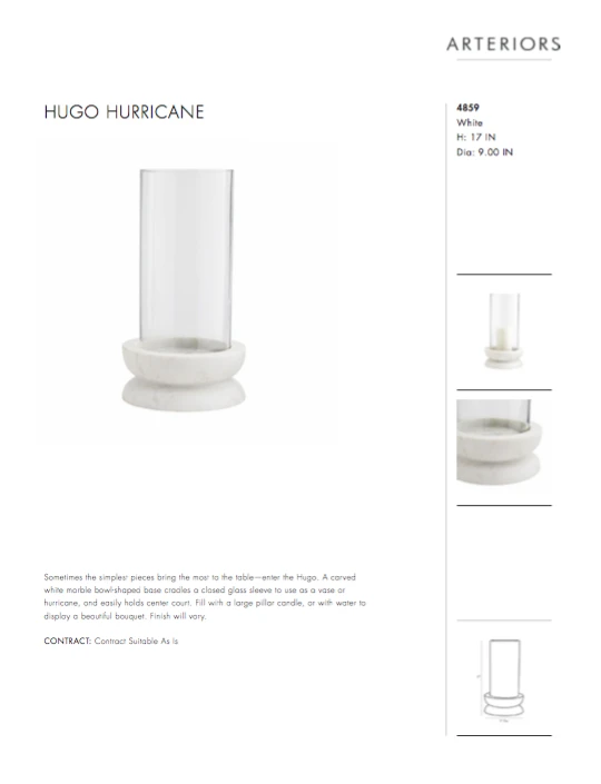 Arteriors Home Hugo Hurricane 11 Arteriors Home Hugo Hurricane