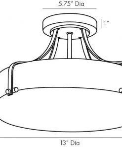 Arteriors Home Hurst Semi Flush Polished Nickel 14 Arteriors Home Hurst Semi Flush Polished Nickel