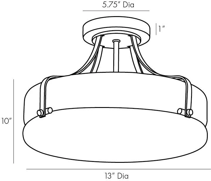 Arteriors Home Hurst Semi Flush Polished Nickel 8 Arteriors Home Hurst Semi Flush Polished Nickel