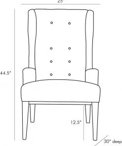Arteriors Home Idol Wing Chair Platinum Tweed Smoke 23 Arteriors Home Idol Wing Chair Platinum Tweed Smoke