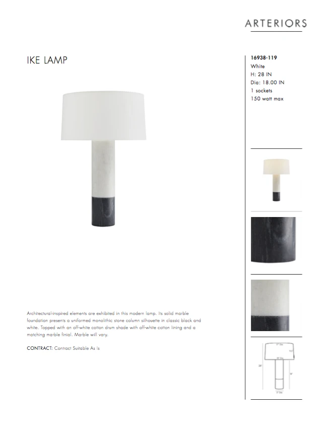Arteriors Home Ike Lamp 11 Arteriors Home Ike Lamp
