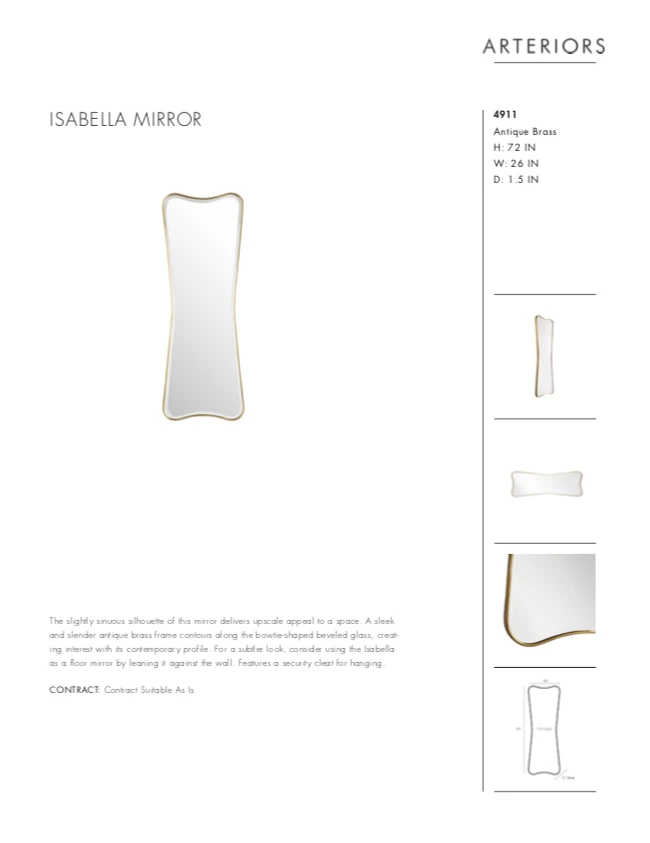 Arteriors Home Isabella Mirror Antique Brass New Arrivals 8 Arteriors Home Isabella Mirror Antique Brass New Arrivals