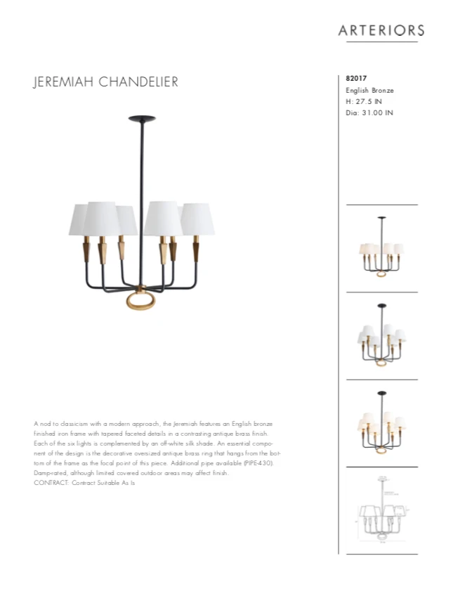 Arteriors Home New Arrivals Jeremiah Chandelier English Bronze 13 Arteriors Home New Arrivals Jeremiah Chandelier English Bronze