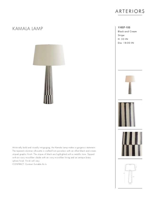 Arteriors Home Kamala Lamp 9 Arteriors Home Kamala Lamp