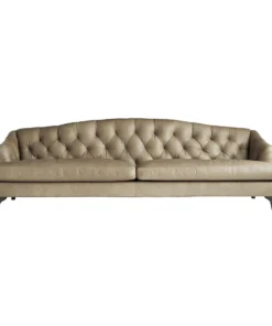 Arteriors Home Klein Sofa Mushroom Leather Grey Ash