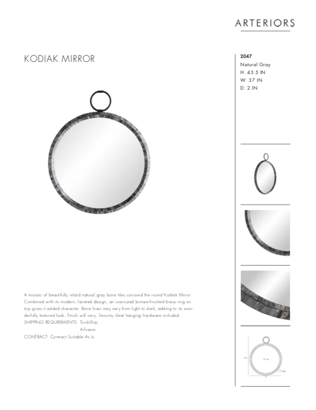 Arteriors Home Kodiak Mirror New Arrivals 8 Arteriors Home Kodiak Mirror New Arrivals