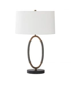 Arteriors Home Landon Lamp Gray Leather New Arrivals