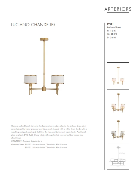 Arteriors Home New Arrivals Luciano Chandelier Antique Brass 13 Arteriors Home New Arrivals Luciano Chandelier Antique Brass