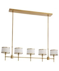 Arteriors Home Luciano Linear Chandelier Antique Brass New Arrivals