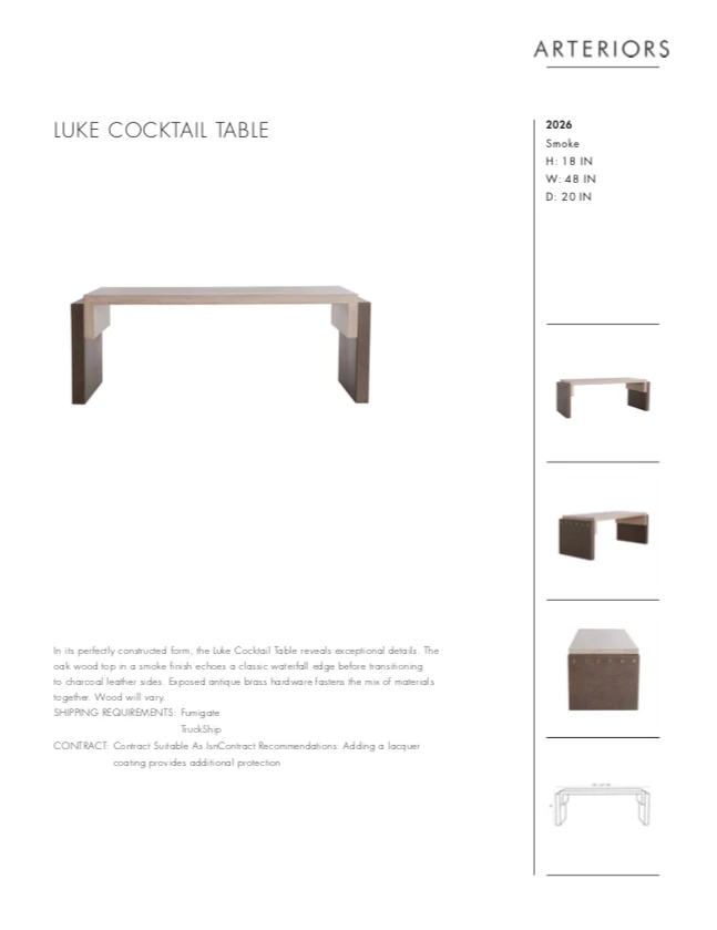 Arteriors Home Luke Cocktail Table 14 Arteriors Home Luke Cocktail Table