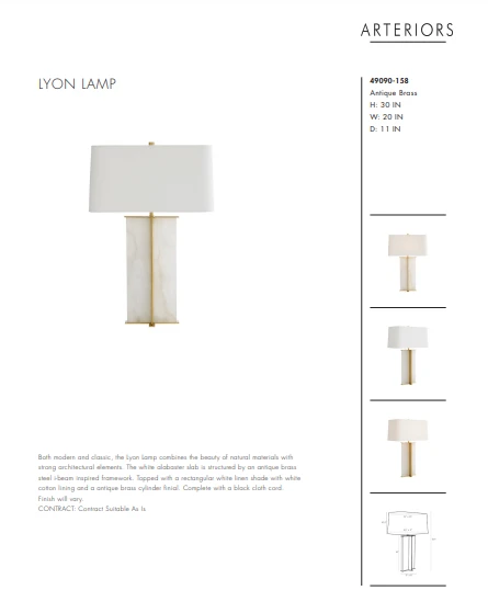 Arteriors Home Lyon Lamp Antique Brass 16 Arteriors Home Lyon Lamp Antique Brass