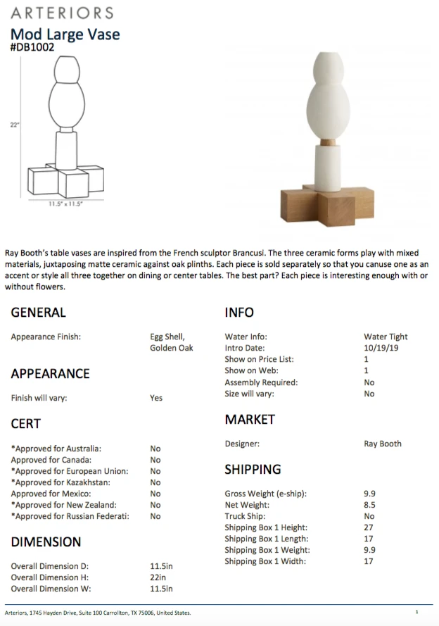 Arteriors Home Mod Large Vase New Arrivals 13 Arteriors Home Mod Large Vase New Arrivals