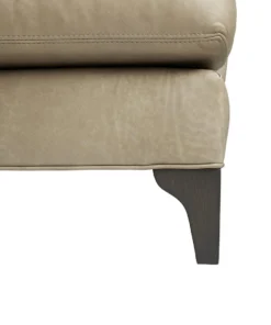 Arteriors Home Klein Sofa Mushroom Leather Grey Ash