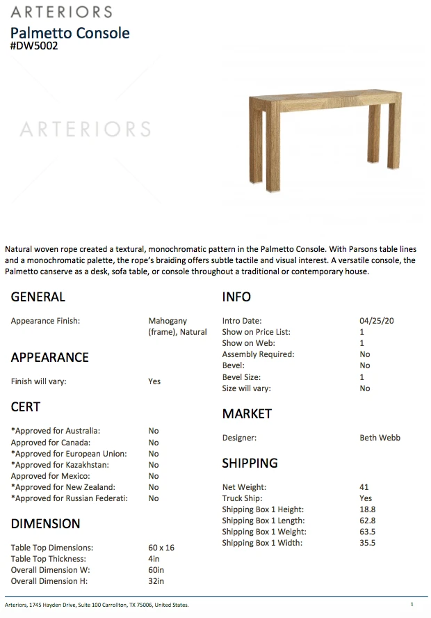 Arteriors Home New Arrivals Palmetto Console 10 Arteriors Home New Arrivals Palmetto Console
