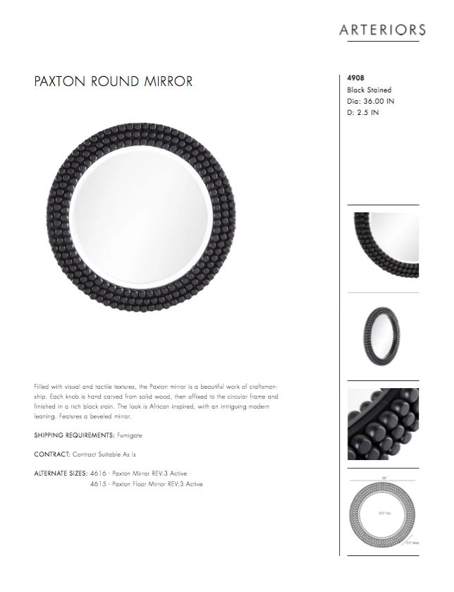 Arteriors Home New Arrivals Paxton Round Mirror 9 Arteriors Home New Arrivals Paxton Round Mirror