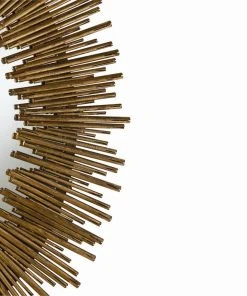 Arteriors Home New Arrivals Prescott Large Oval Iron Mirror Gold Leaf